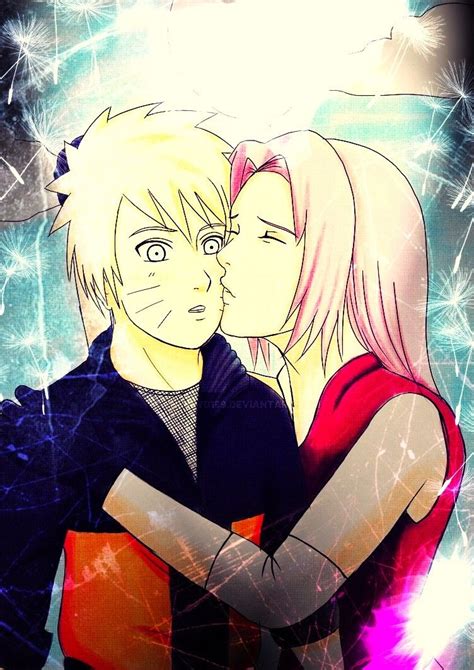 naruto sakura kiss|NaruSaku .